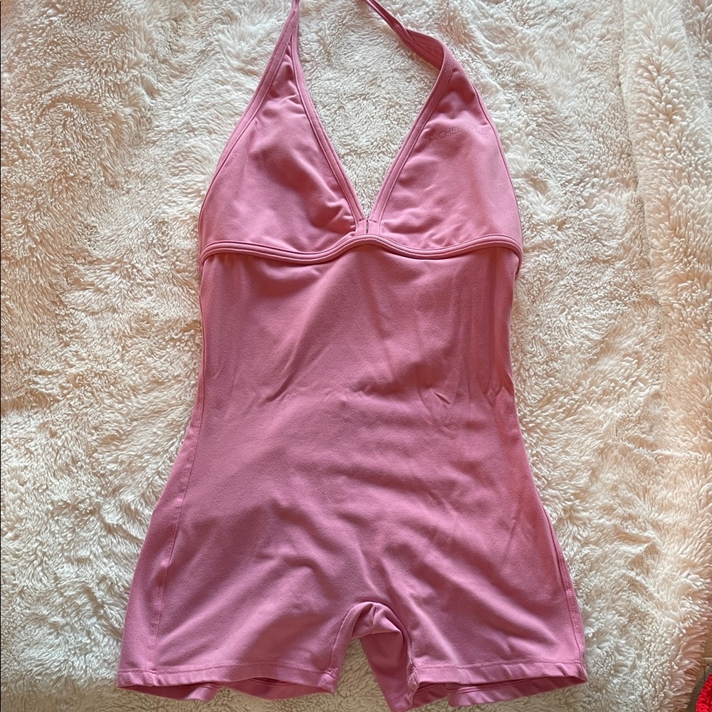 Elegant Pink Women's Halter Romper